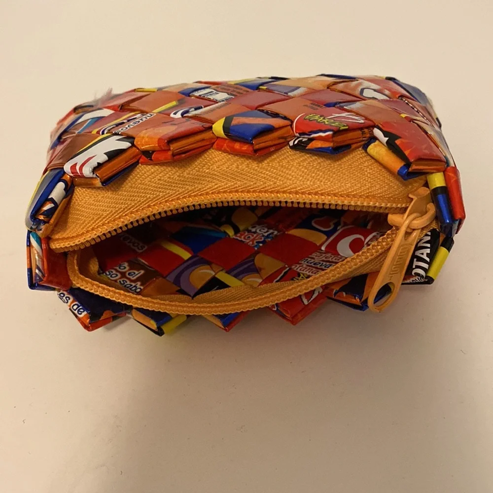 Small Candy/Chip Wrapper Zipper Pouch - Picture 3 of 4